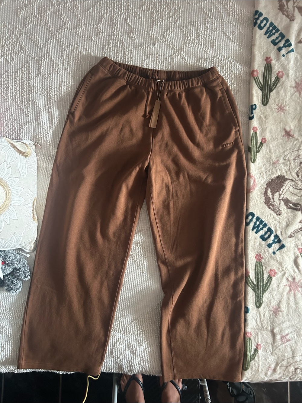 Skims Women Brown Casual Drawstring Sweatpants
